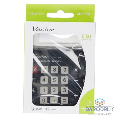 Vector Kalkulator na biurko Vector (KAV CD-1182 BLK)