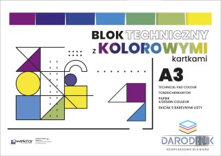 Wektor Blok techniczny kolor A3 mix 160g 10k Wektor