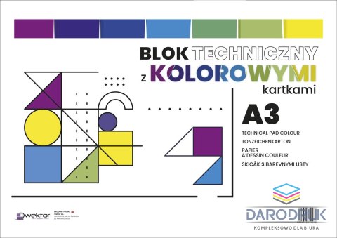 Wektor Blok techniczny kolor A3 mix 160g 10k Wektor