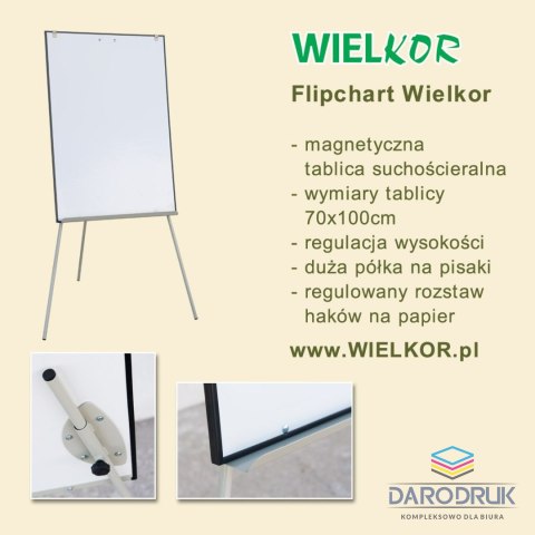 Wielkor Tablica flipchart [mm:] 700x1000 Wielkor