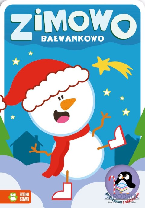 Aksjomat Książka dla dzieci Zimowo bałwankowo. Kolorowanki z naklejkami Aksjomat