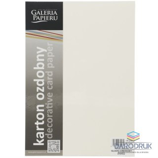 Galeria Papieru Papier ozdobny (wizytówkowy) A4 gładki kremowy kremowy 160g Galeria Papieru (202822)