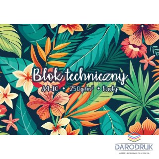 Kreska Blok techniczny A4 biały 240g 10k [mm:] 210x297 Kreska