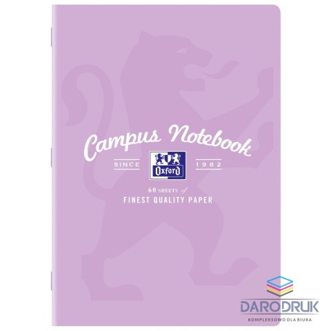 Oxford Zeszyt A4 CAMPUS PASTEL 60k. 90g krata [mm:] 207x294 Oxford (400160108)