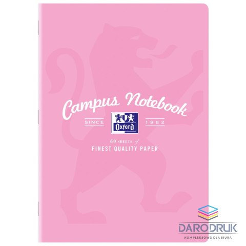 Oxford Zeszyt A4 CAMPUS PASTEL 60k. 90g krata [mm:] 207x294 Oxford (400160108)