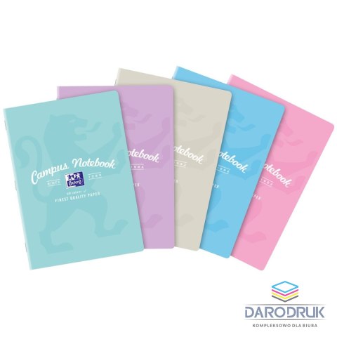 Oxford Zeszyt A4 CAMPUS PASTEL 60k. 90g krata [mm:] 207x294 Oxford (400160108)