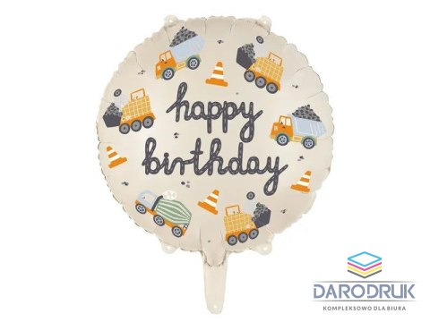 Partydeco Balon foliowy Pojazdy budowlane 18cal Partydeco (FB213)