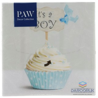 Paw Serwetki Lunch Blue cupcake mix bibuła [mm:] 330x330 Paw (SDL150800)