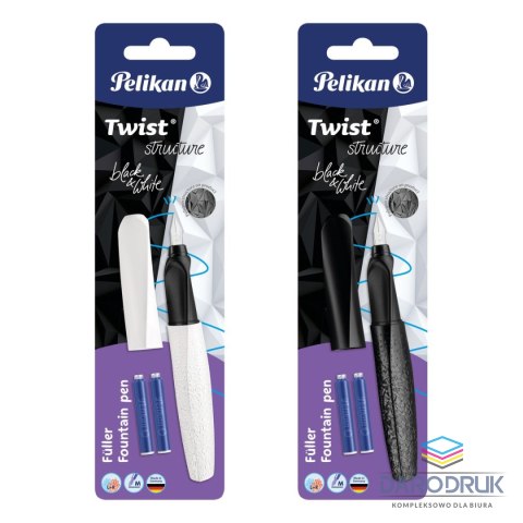 Pelikan Pióro wieczne Twist P457 M Biał/czar + 2 naboje 824637 Pelikan (300009999)
