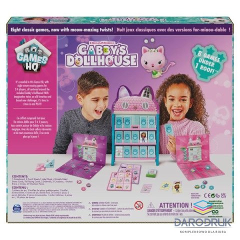 Spin Master Gra planszowa Koci Domek Gabi zestaw gier 8w1 Spin Master (6065857)