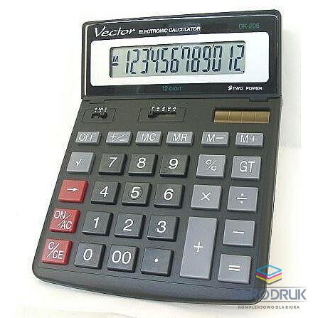 Vector Kalkulator na biurko Vector (KAV DK-206BLK/GR)