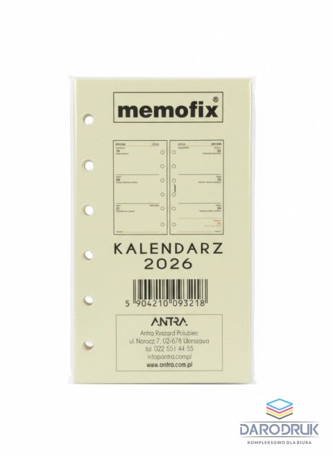 Antra Wkład do organizera kalendarz a6 2026 Antra (TDW)
