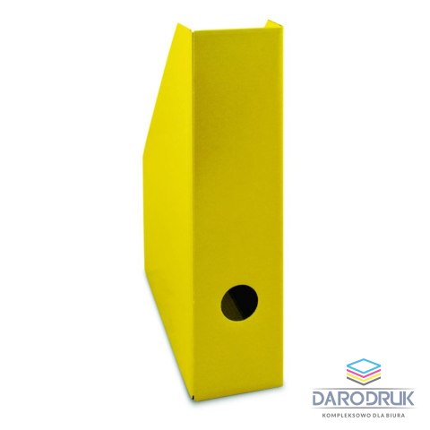Bantex Pojemnik na czasopisma lakierowany 7 cm zółty (100552129)