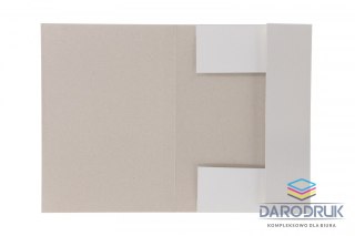 Barbara Teczka kartonowa na gumkę A4 biała 300g Barbara (0821103)