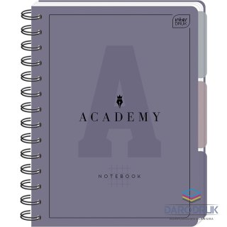 Interdruk Kołozeszyt (kołonotatnik) A5 ACADEMY A5 100 # PP 100k. 90g krata Interdruk (z przekładkami)