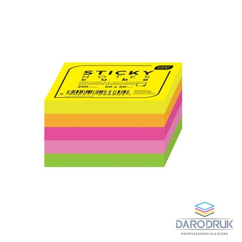 Interdruk Notes samoprzylepny (karteczki) mix fluo 250k [mm:] 50x50 Interdruk (IKARSAM250)