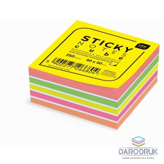 Interdruk Notes samoprzylepny (karteczki) mix fluo 250k [mm:] 50x50 Interdruk (IKARSAM250)