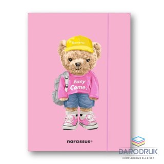 Narcissus Teczka kartonowa na gumkę Teddies& Miś Urszula A4 mix 270g Narcissus