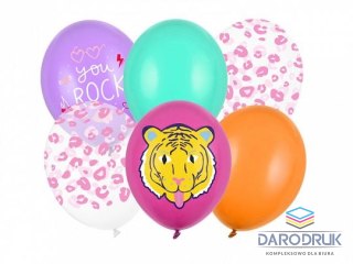 Partydeco Balon gumowy You Rock, mix 6szt. mix 300mm Partydeco (SB14P-314-000-6)