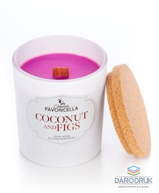 Pavoncella Świeczka ozdobna Classico Coconut and Figs biała 135 g Pavoncella (5905711530134)