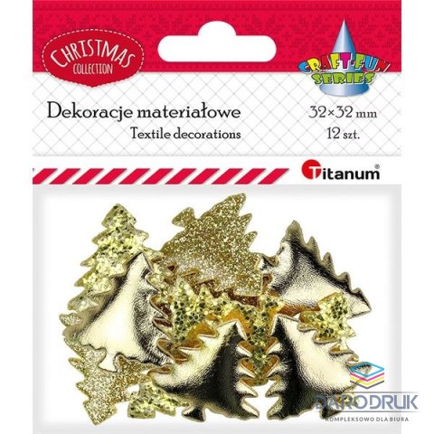 Titanum Ozdoba materiałowa Craft-Fun Series Złote choinki Titanum (BJ25042703)