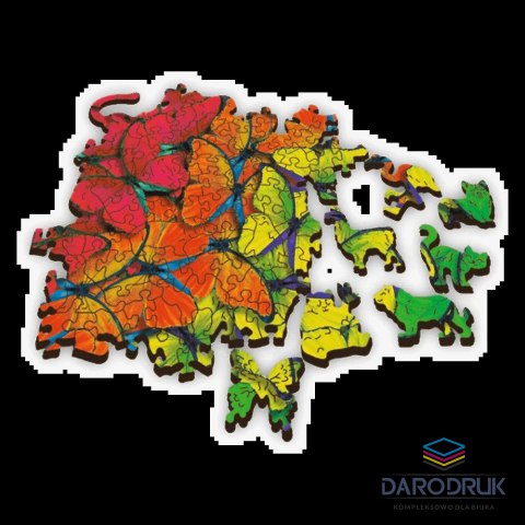Trefl Puzzle przestrzenne drewniane Tęczowe motyle 501 el. Trefl (20159)