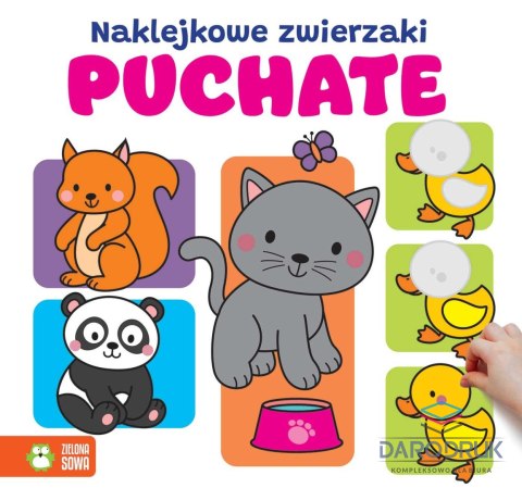 Aksjomat Książka dla dzieci Naklejkowe zwierzaki. Puchate Aksjomat