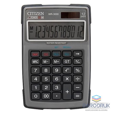 Citizen Kalkulator kieszonkowy Citizen (WR-3000NRGYE)