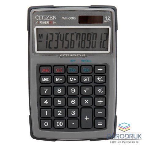 Citizen Kalkulator kieszonkowy Citizen (WR-3000NRGYE)