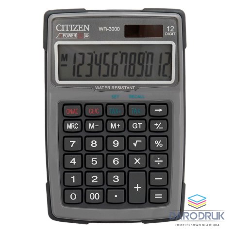 Citizen Kalkulator kieszonkowy Citizen (WR-3000NRGYE)