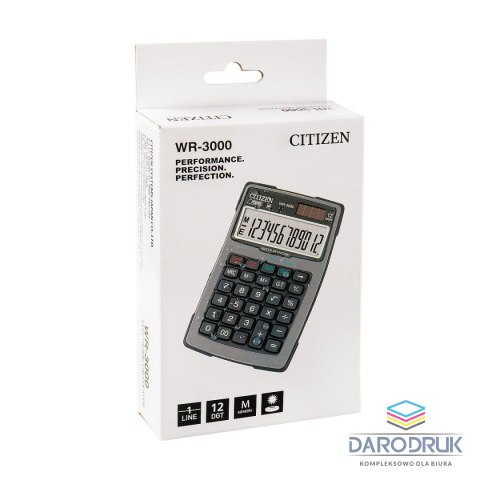 Citizen Kalkulator kieszonkowy Citizen (WR-3000NRGYE)