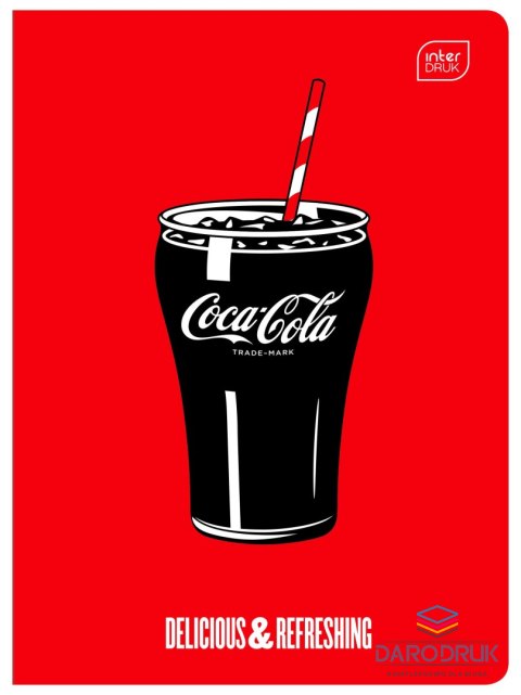 Interdruk Zeszyt A5 COCA COLA MAT+UV 32k. 70g krata Interdruk