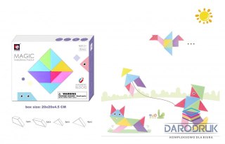Lean Klocki magnetyczne tangram 9 el. Lean (23552)