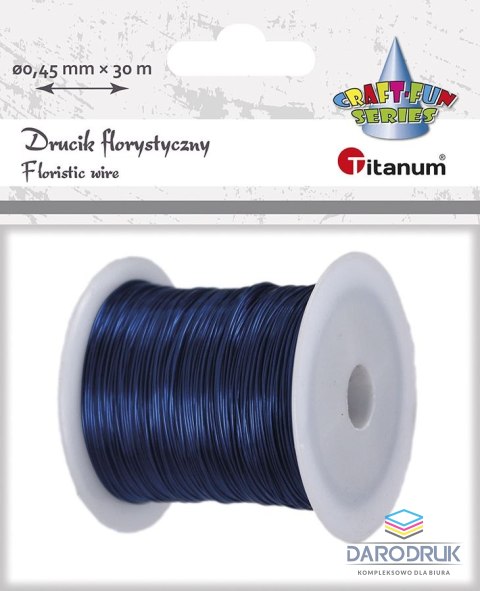 Titanum Drucik florystyczny Titanum Craft-Fun Series 0,45mm x 30m niebieski (PJ499)
