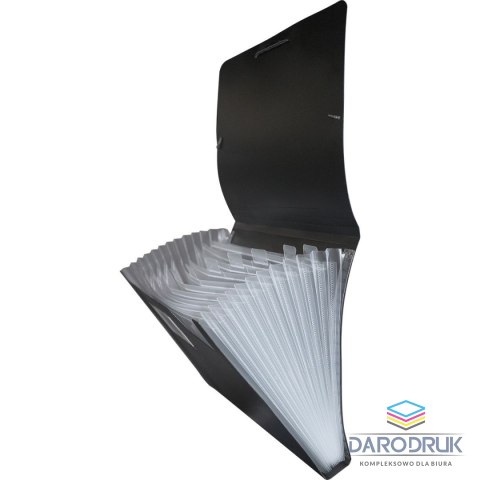 Titanum Teczka segregująca PP Titanum A4 z gumką 13 przegródek czarna (TPO12BC)