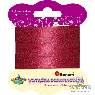 Titanum Wstążka Craft-Fun Series 15x4 [mm x m] czerwona Titanum (344539)