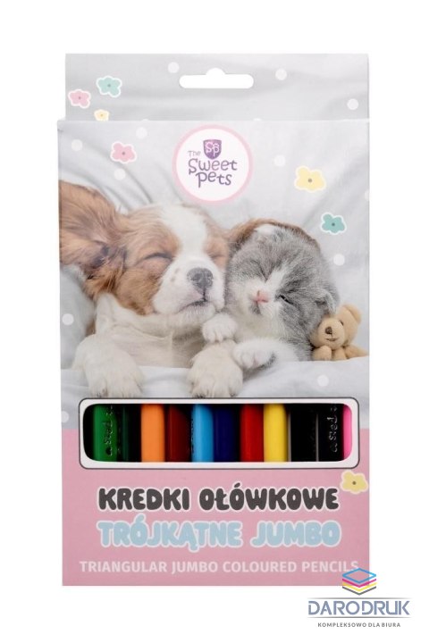 Beniamin Kredki ołówkowe The sweet pets trójkątne 12 kol. Beniamin