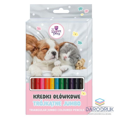 Beniamin Kredki ołówkowe The sweet pets trójkątne 12 kol. Beniamin
