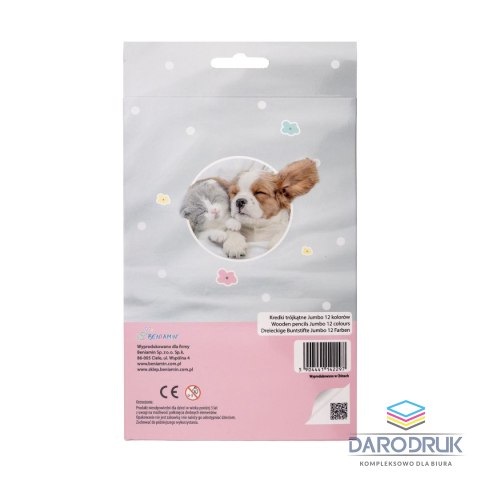 Beniamin Kredki ołówkowe The sweet pets trójkątne 12 kol. Beniamin