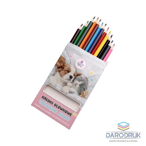 Beniamin Kredki ołówkowe The sweet pets trójkątne 12 kol. Beniamin