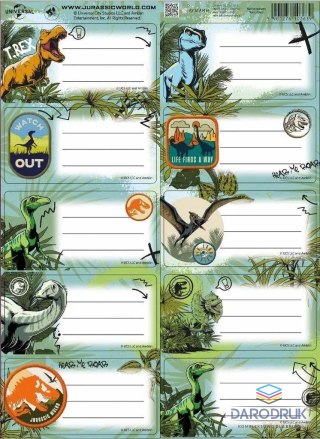 Beniamin Naklejka na zeszyt Jurassic park Beniamin