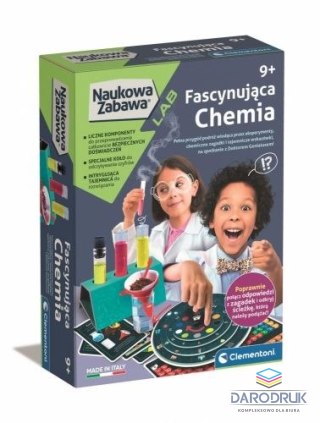 Clementoni Zestaw kreatywny dla dzieci Naukowa Zabawa fascynująca chemia Clementoni (50699)