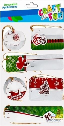 Craft Fun Bileciki do prezentów 12szt. Boże Narodzenie Craft Fun (501895)