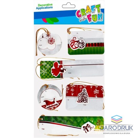 Craft Fun Bileciki do prezentów 12szt. Boże Narodzenie Craft Fun (501895)