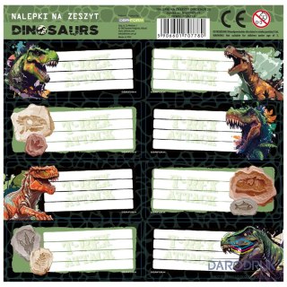 Derform Naklejka na zeszyt Dinozaur Derform (NNZDN20)