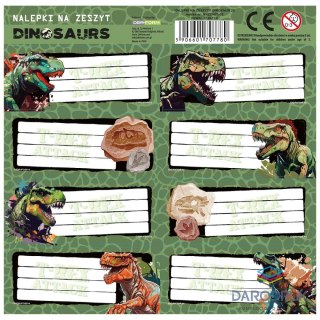 Derform Naklejka na zeszyt Dinozaur Derform (NNZDN20)