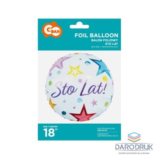 Godan Balon foliowy Sto Lat 18 cali 18cal Godan (FG-ODSL)