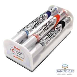 Pentel Marker suchościeralny wkład mix 1,1-2,2mm okrągła końcówka Pentel (MWL5S4)