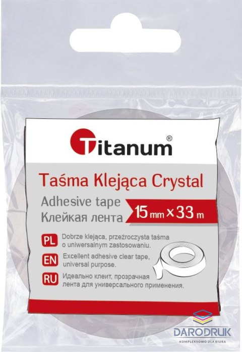 Titanum Taśma biurowa Crystal 15x33 [mm x m] Titanum