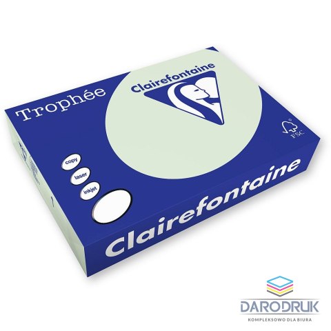Trophee Papier kolorowy A4 kolorowy zielony jasny 250k. 80g Trophee (xca41974)